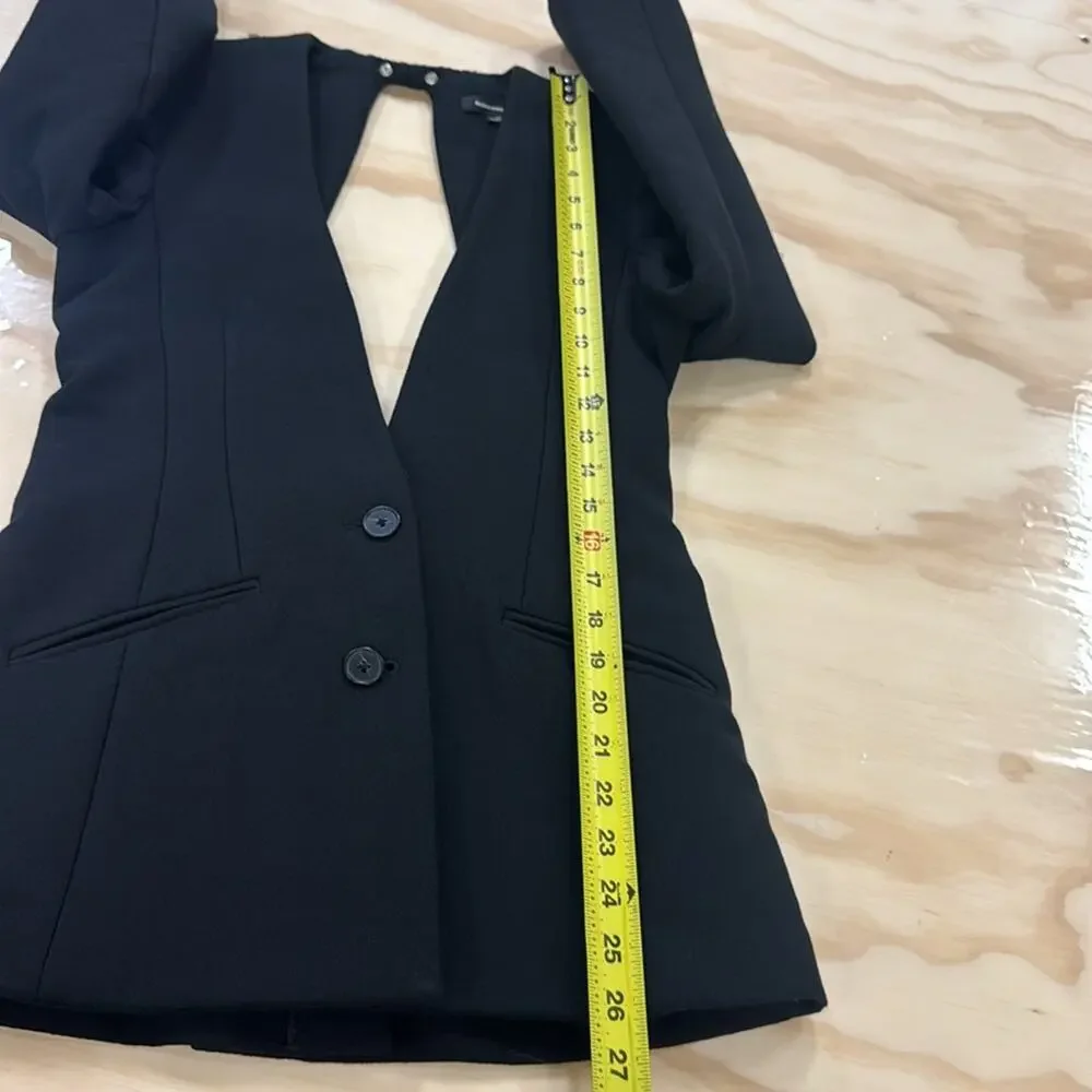 Alexander Wang Wool Blend Studded Gothic Blazer‎ Cutout Size 4 Black - Picture 11 of 13